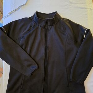 Danskin Now Black Full-Zip Lightweight Shirt Jacket